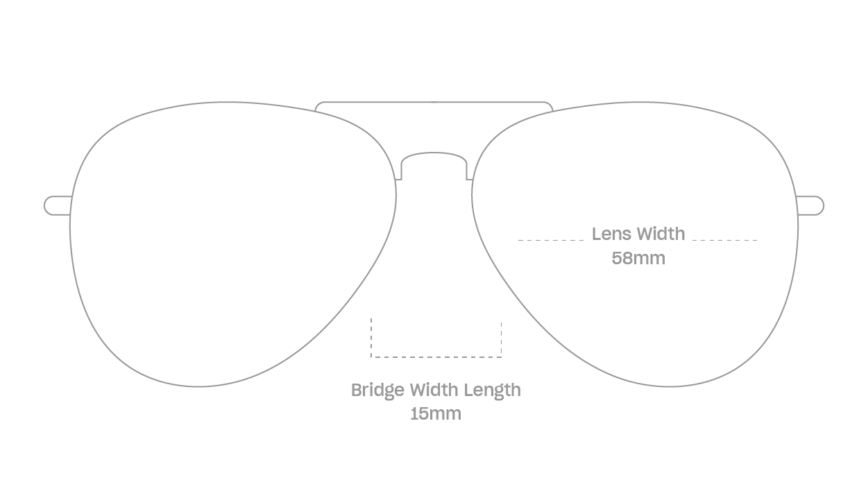 measurement::lens width Taylor Sunglasses pilot  metal (6781832888374)