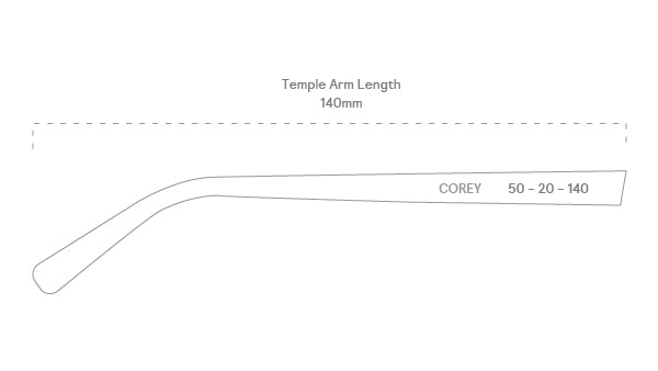 measurement::arm length Corey Sunglasses square plastic  (6638055555126)